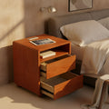 Saga Curved Walnut Nightstand