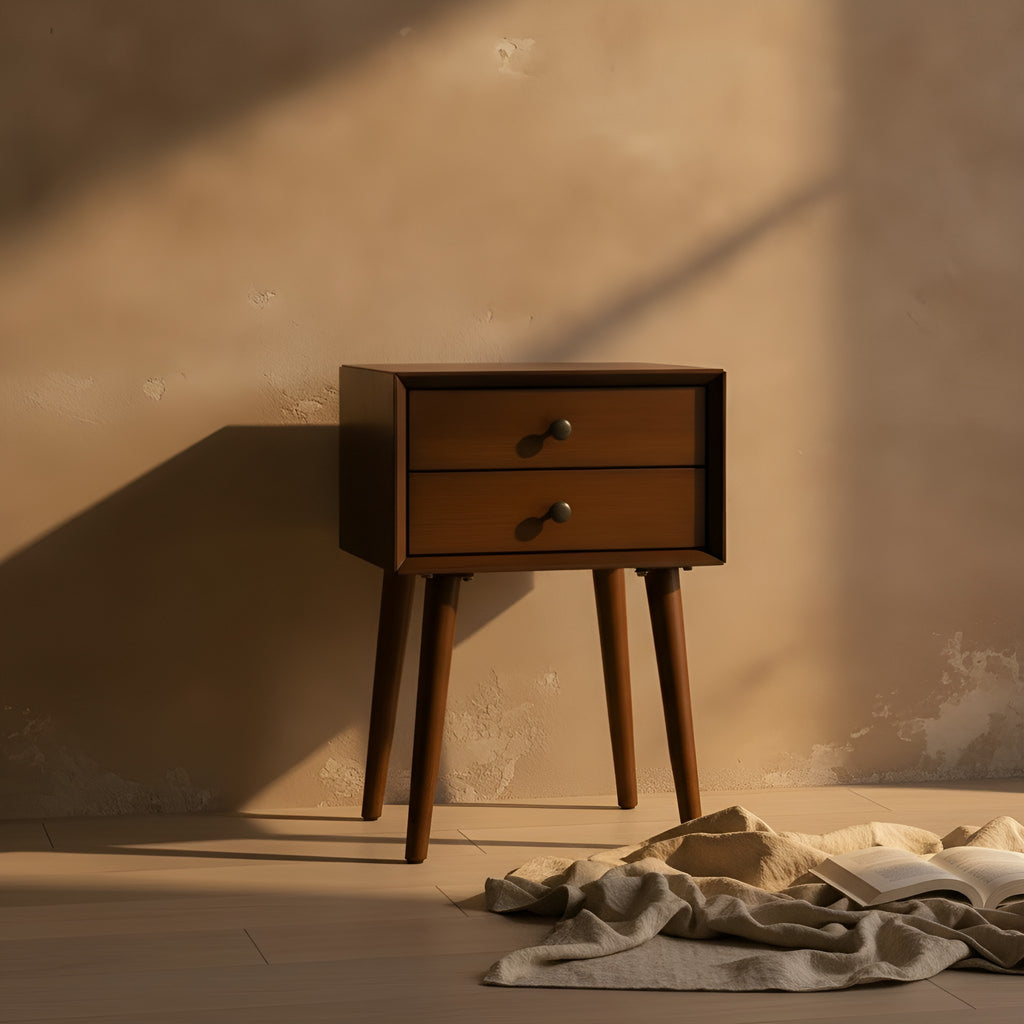Dahl Storage Walnut Nightstand