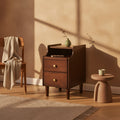 Gry Storage Solid Wood Nightstand