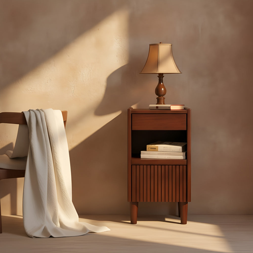 Lauge Storage Solid Wood Nightstand