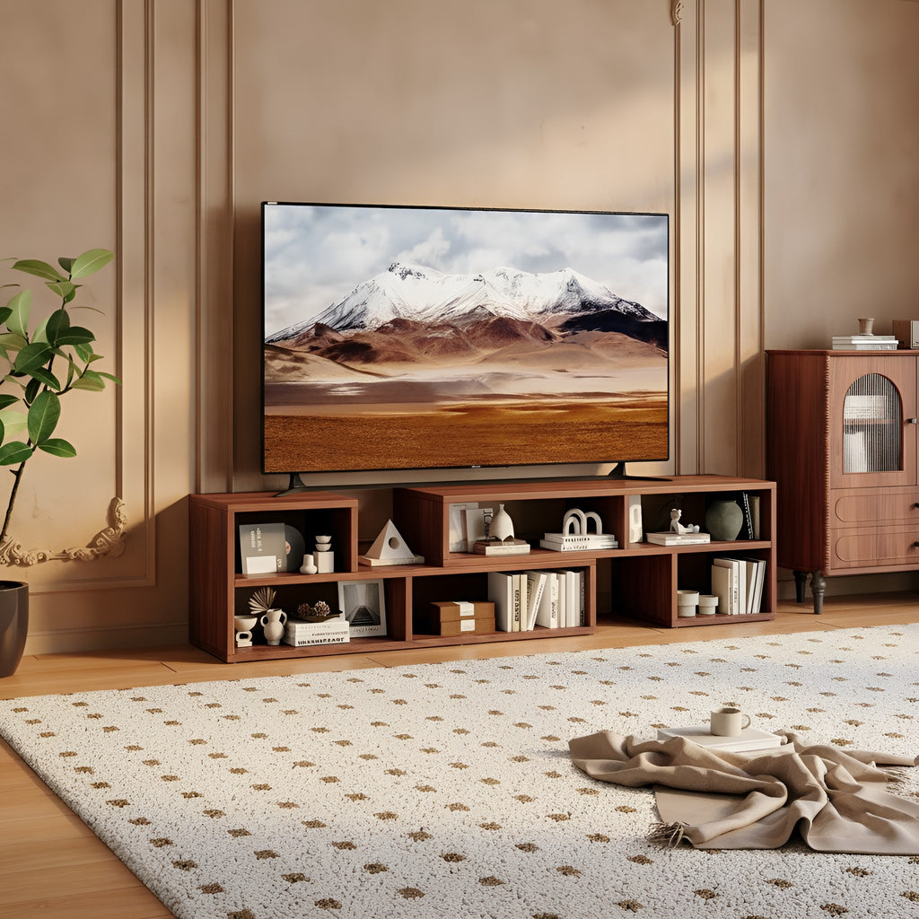 Thea Storage Walnut TV Stand