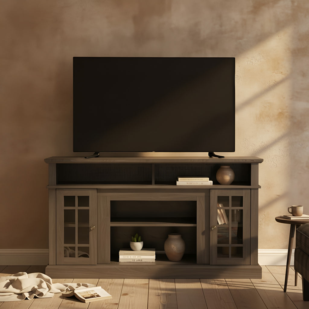 Hakon Storage Walnut TV Stand