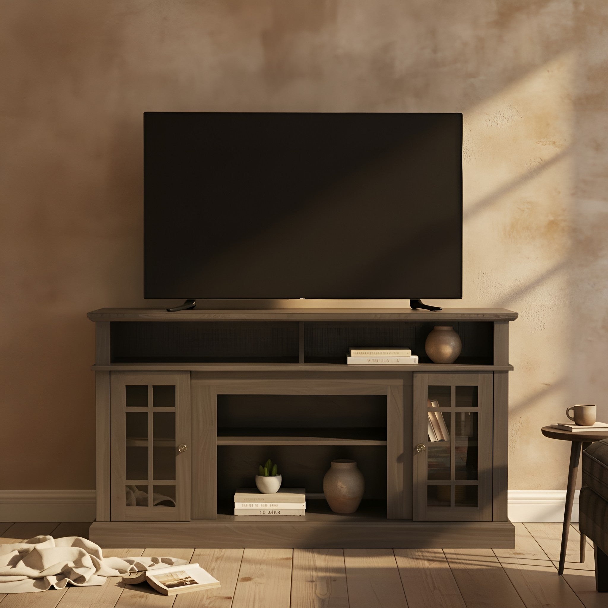 Hakon Storage Walnut TV Stand
