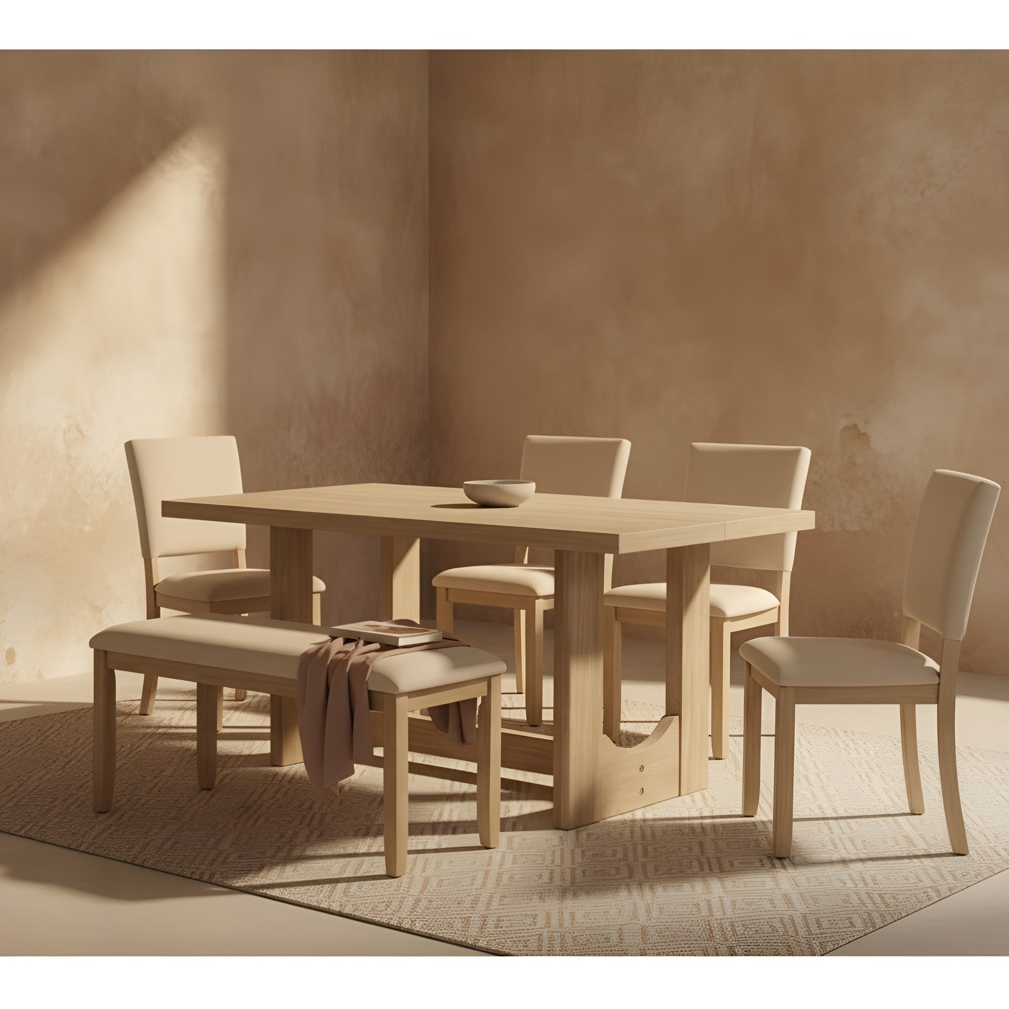 Astrid 6-Piece Oak Dining Set
