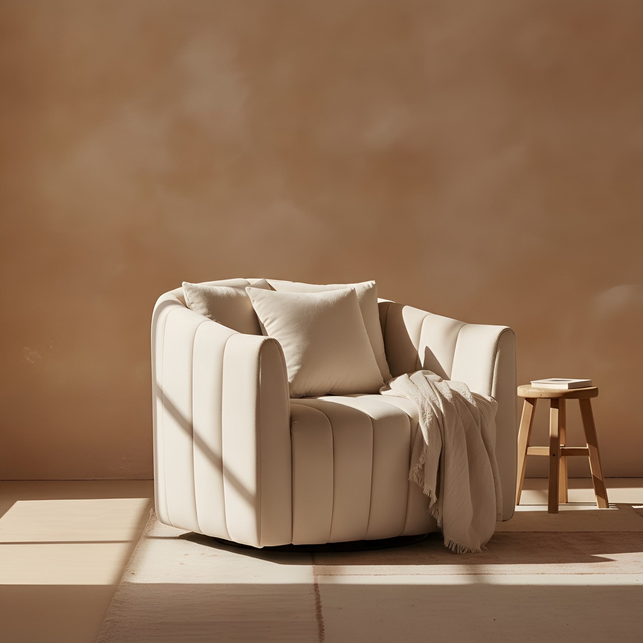 Brynn Barrel Velvet Accent Chair