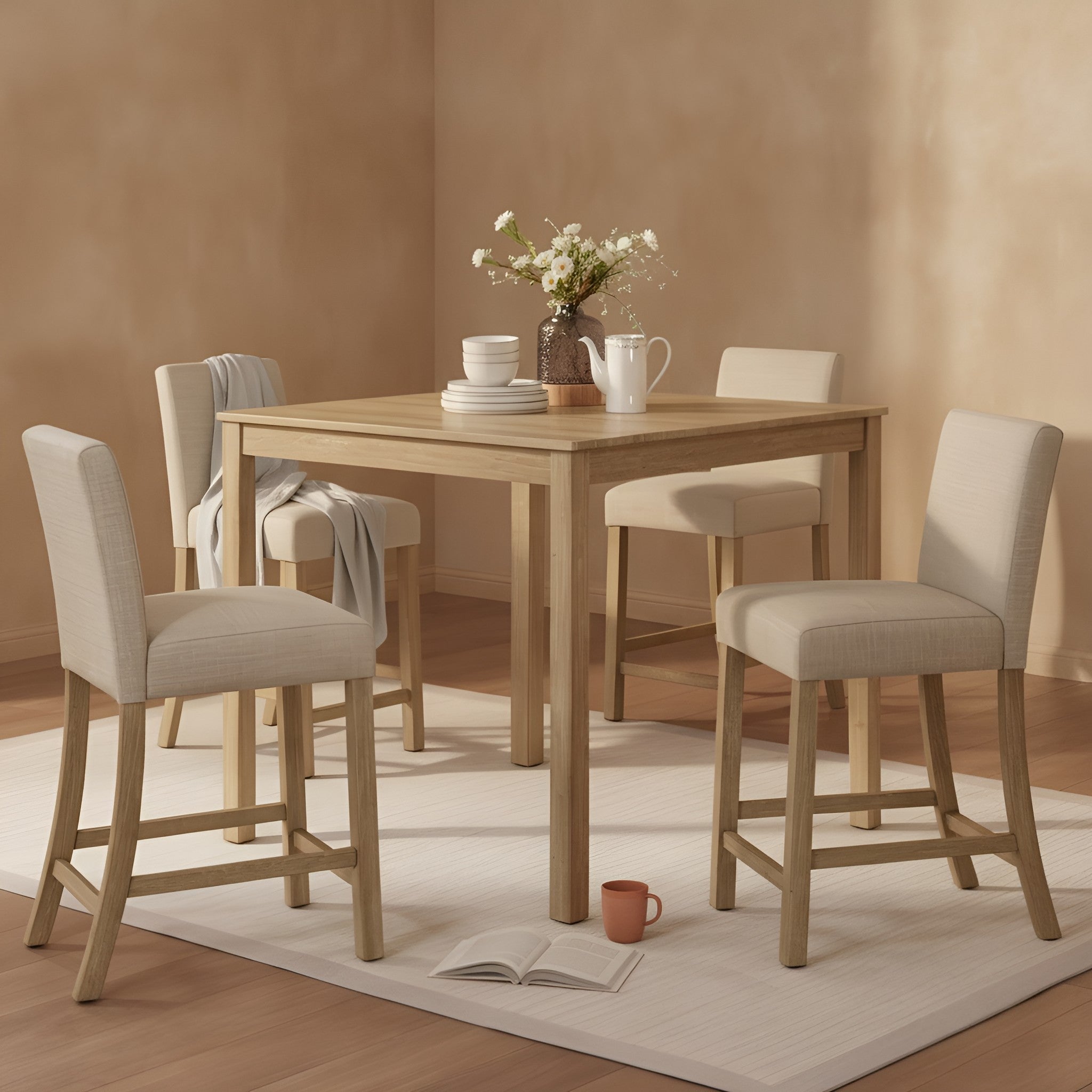 Klara 5-Piece Oak Dining Set
