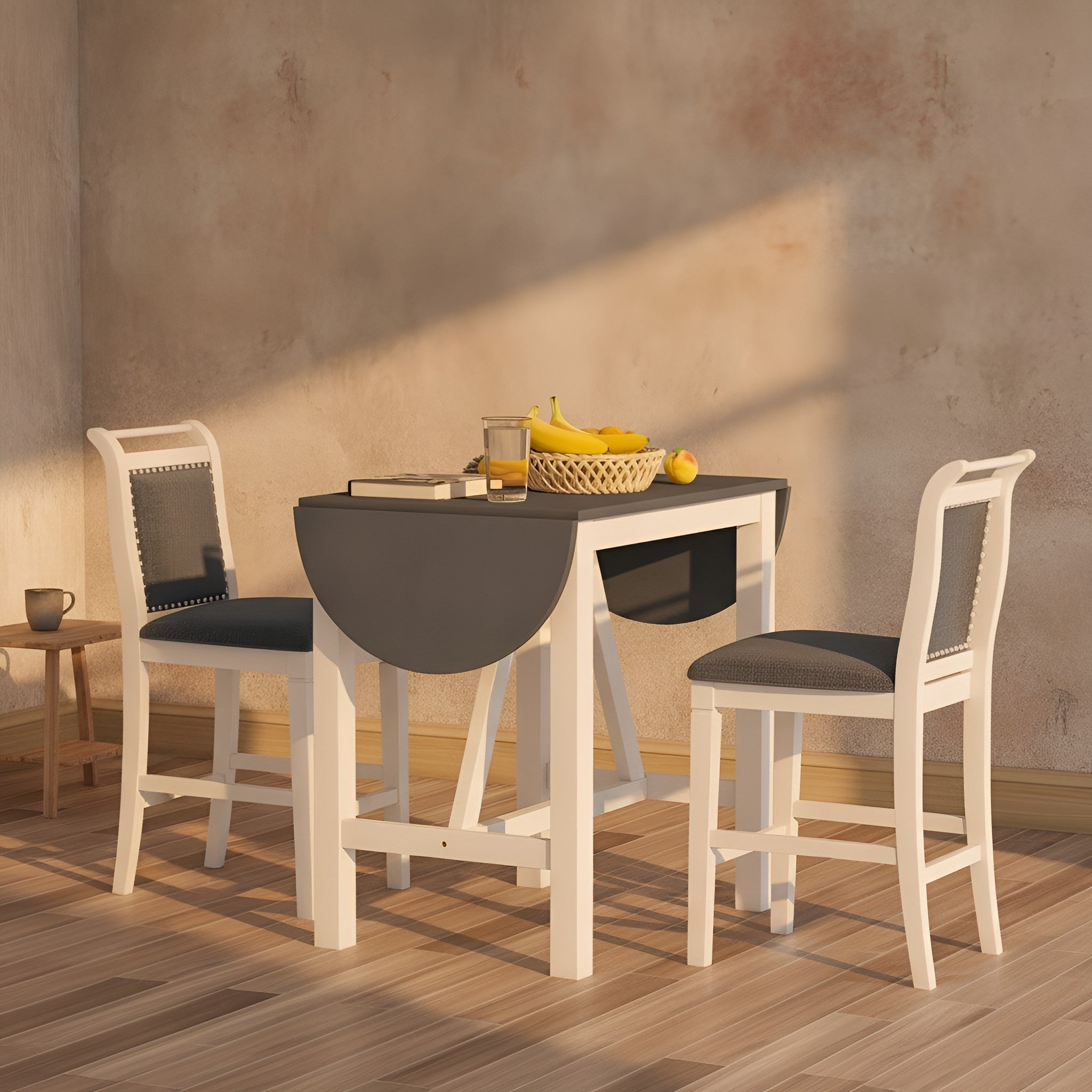 Oskar 3-Piece Solid Wood Dining Set