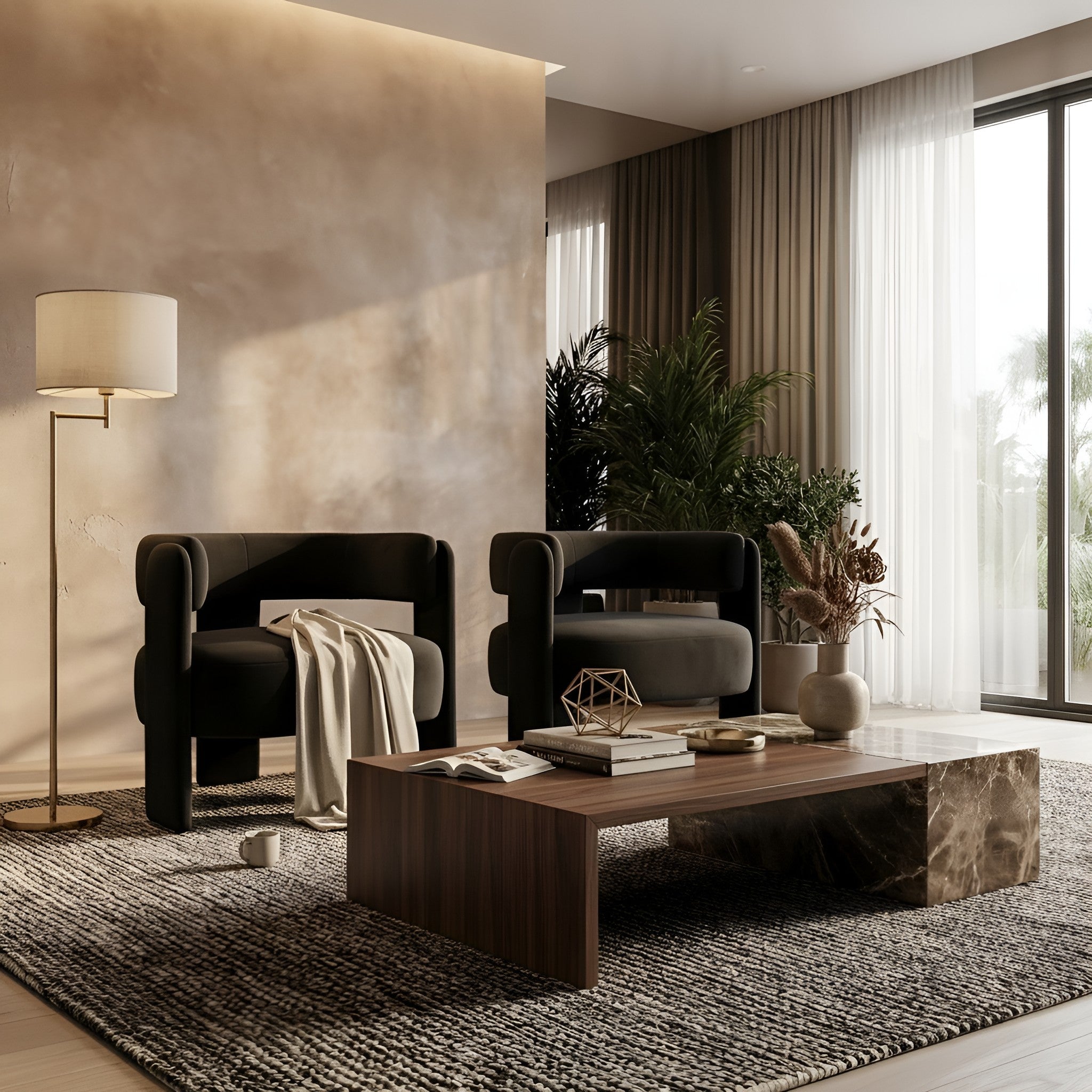 Hakon Velvet Accent Chair