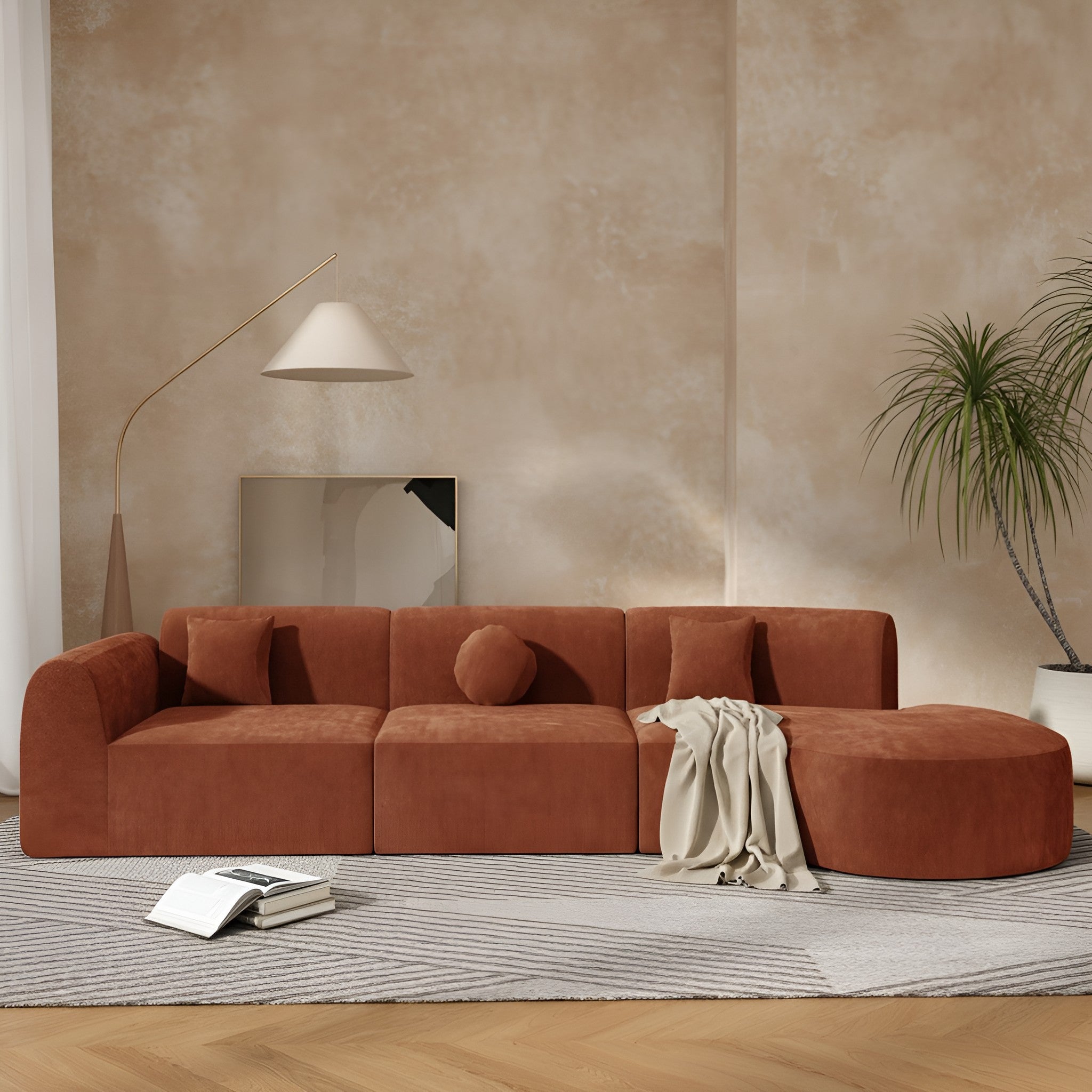 Jorun 3-Piece Curved Sectional Sofa