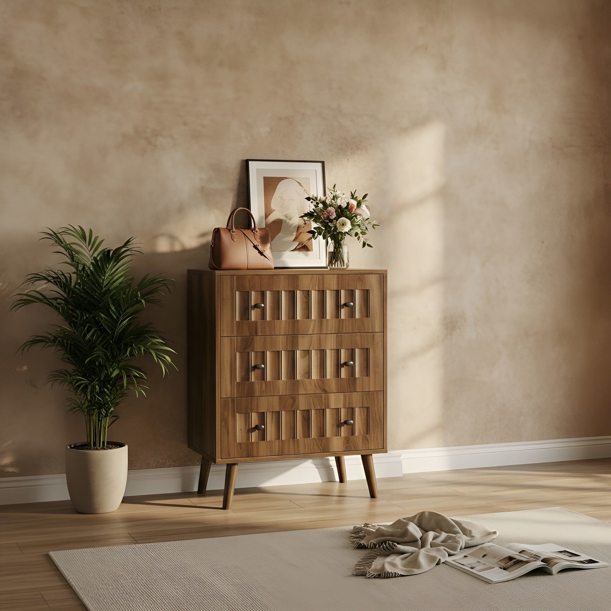 Malin Storage Walnut Dresser