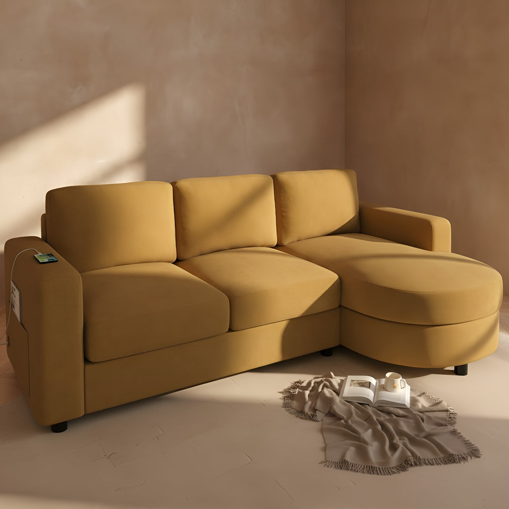 Une Curved Sectional Sofa