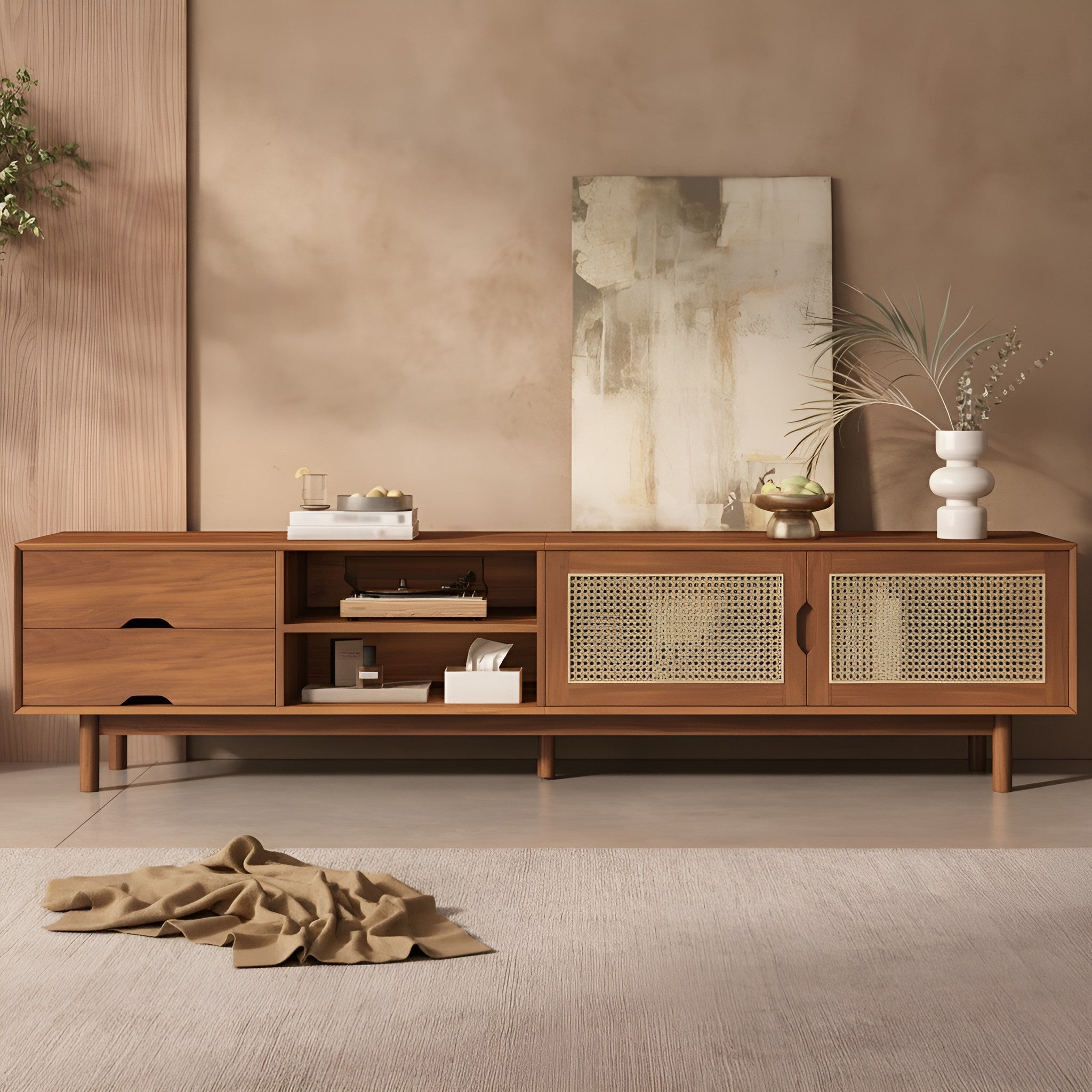Dagmar Rattan TV Stand