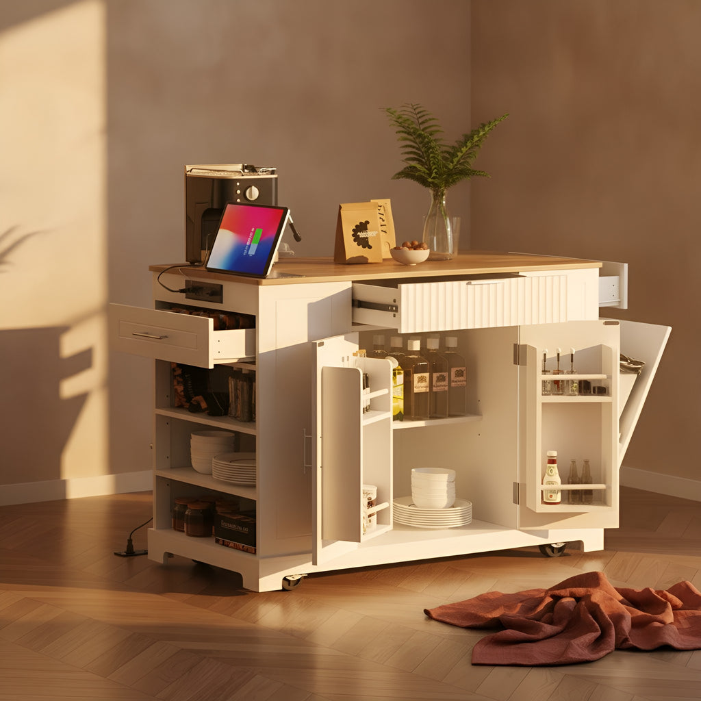 Ulrik Fluted Kitchen Island