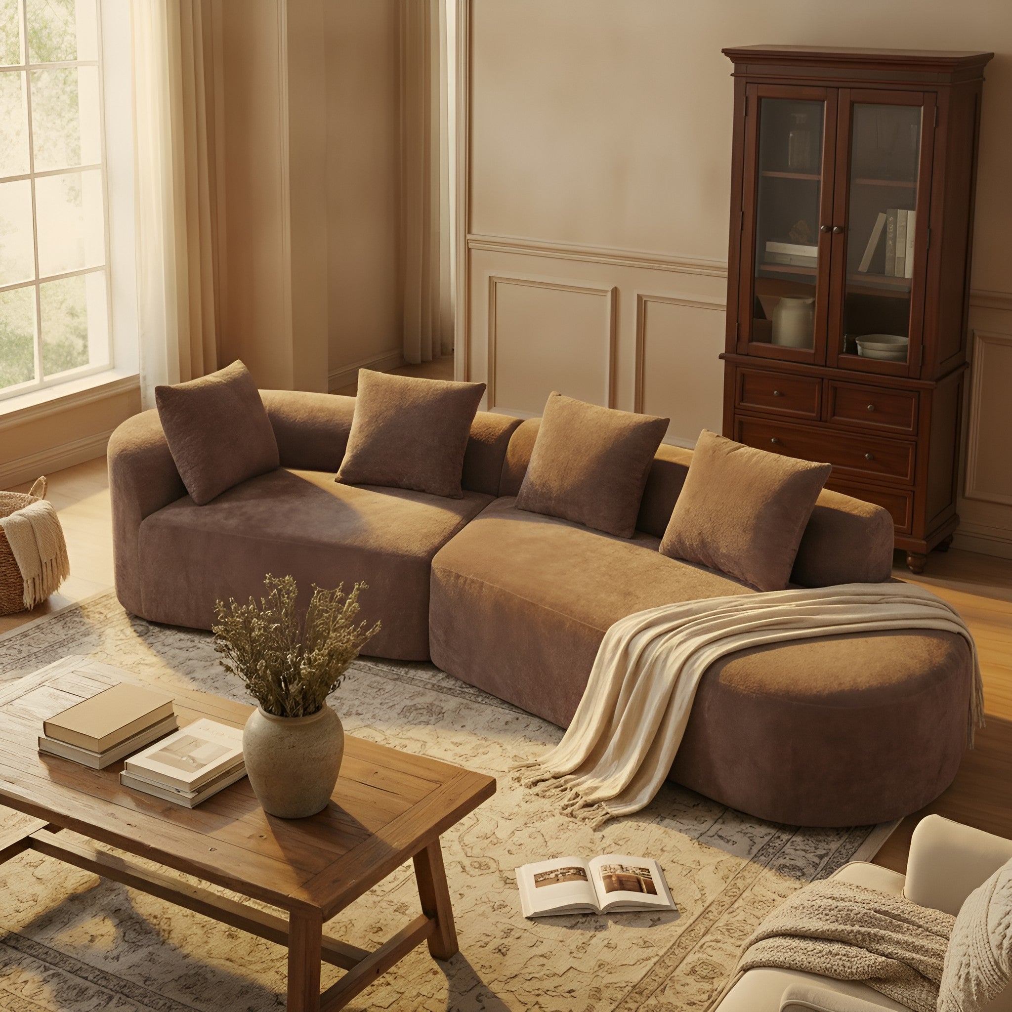Vigga 2-Piece Curved Sectional Sofa