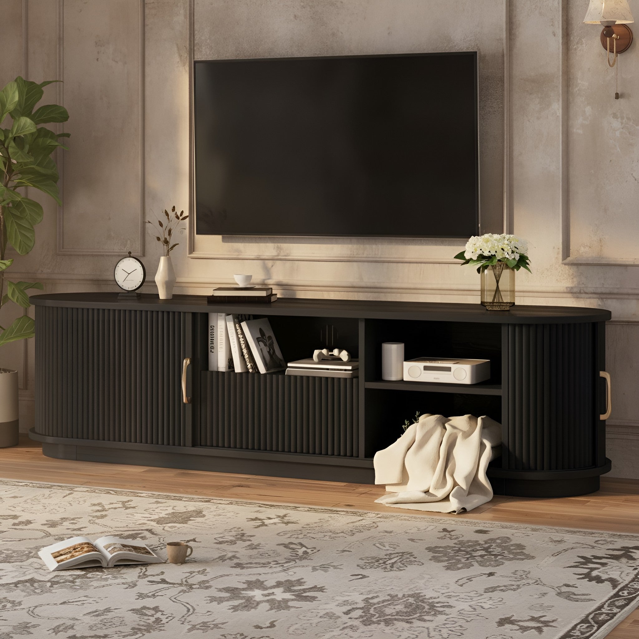 Alva Fluted TV Stand