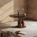 Ciri Round Oak Dining Table
