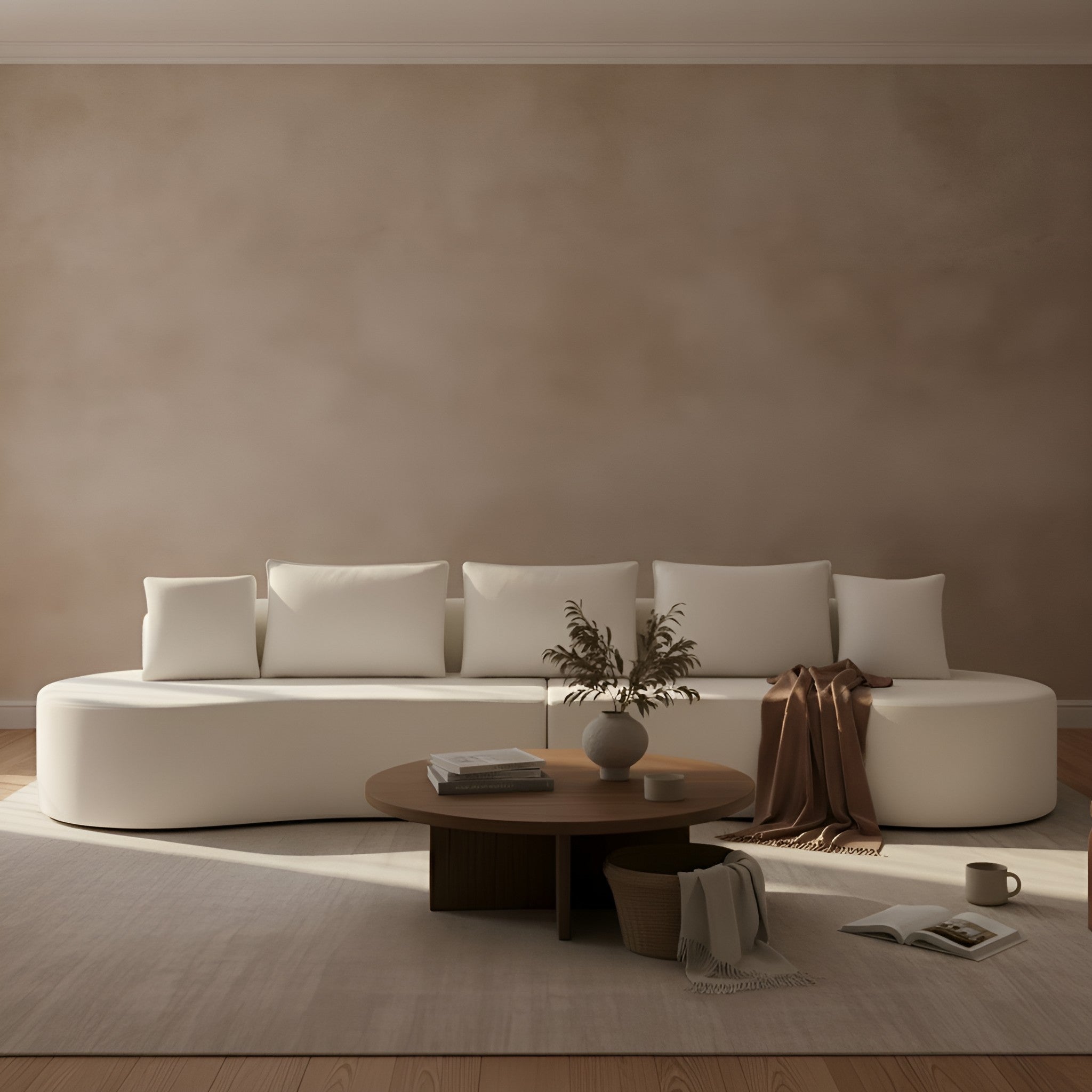 Embla 2-Piece Curved Sectional Sofa