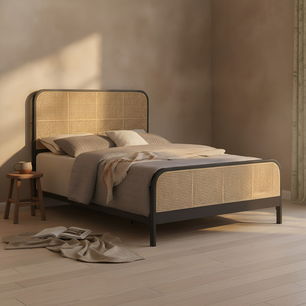 Janne Cane Queen Bed Frame
