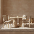 Dorte 5-Piece Round Oak Dining Set