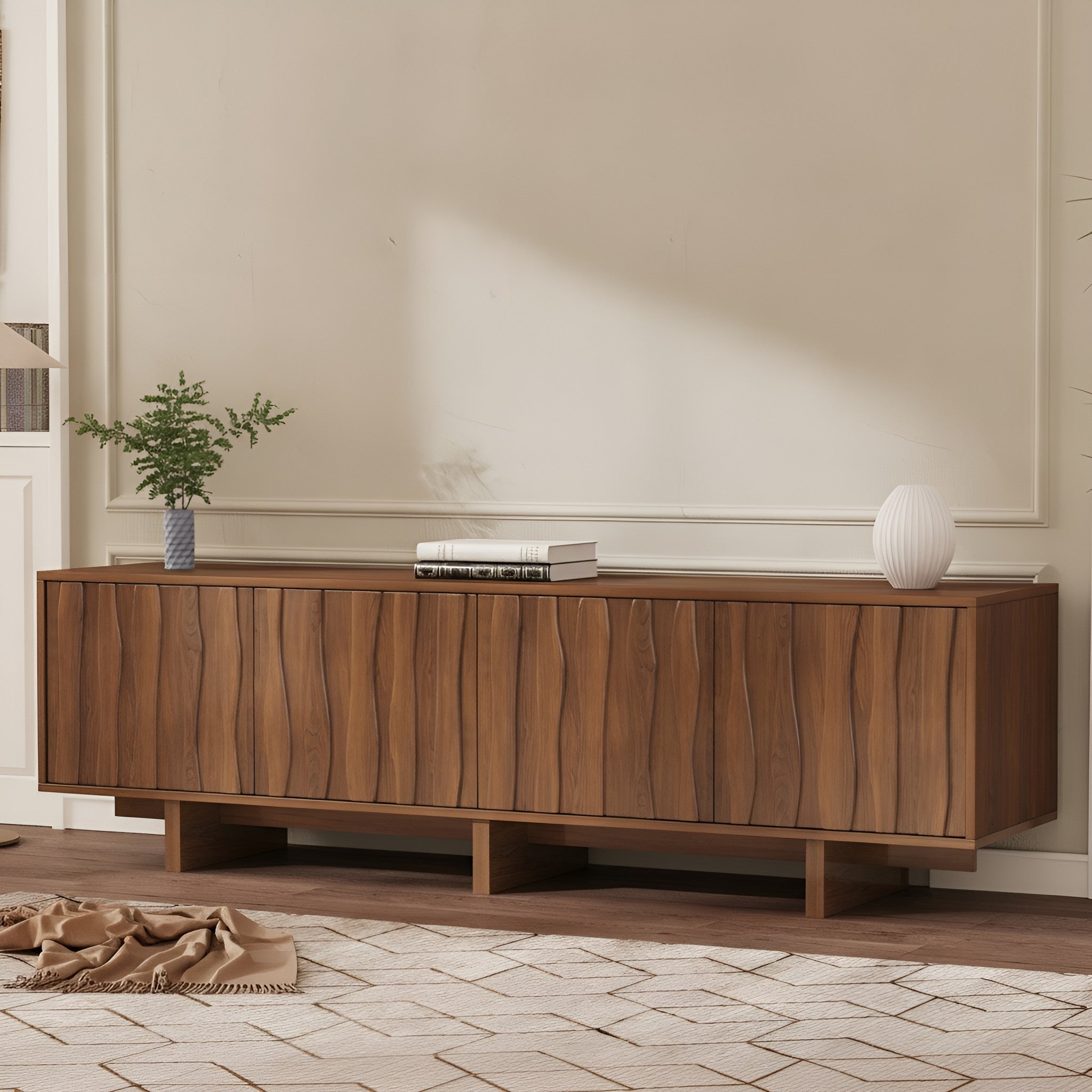 Sten Wave Walnut TV Stand