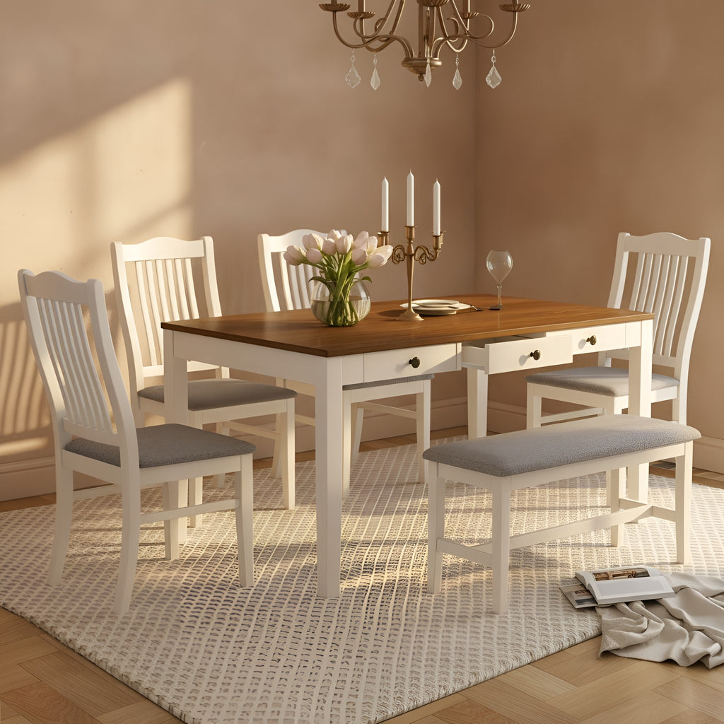 Disa 6-Piece Solid Wood Dining Set