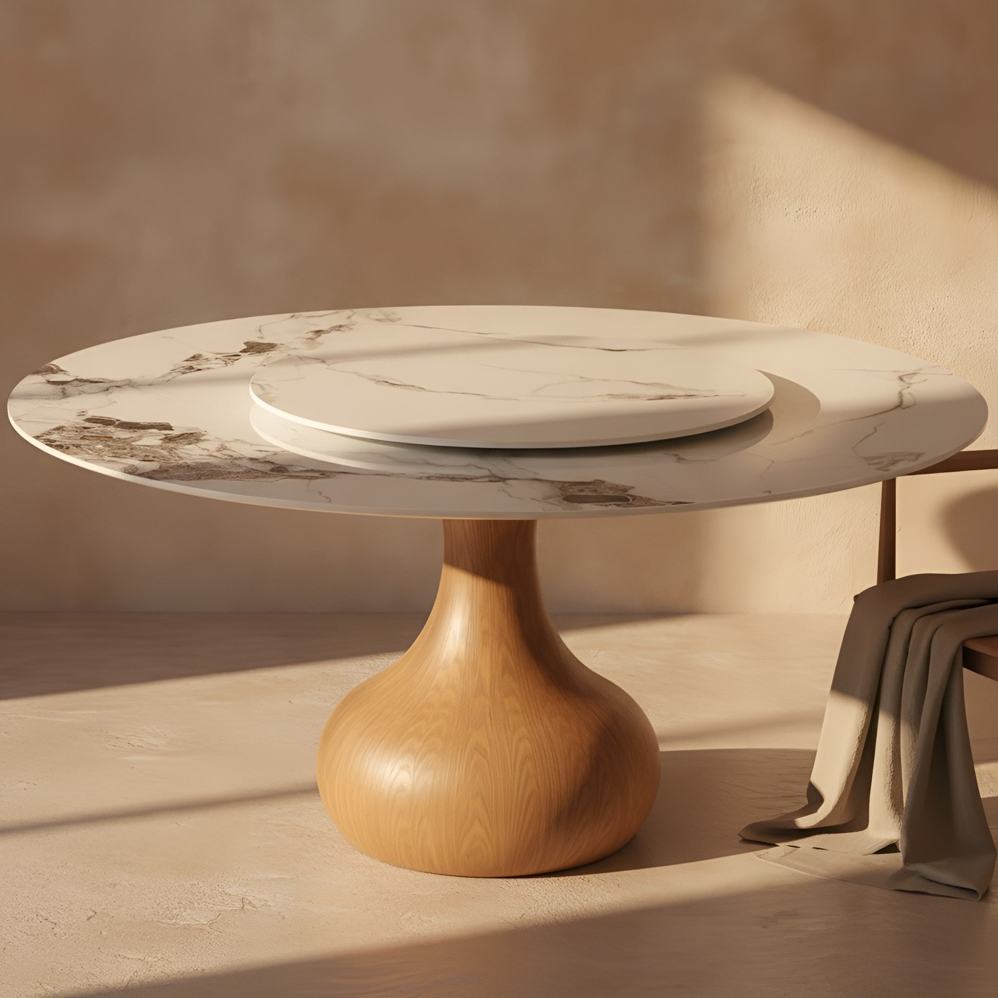 Mona Round Marble Dining Table