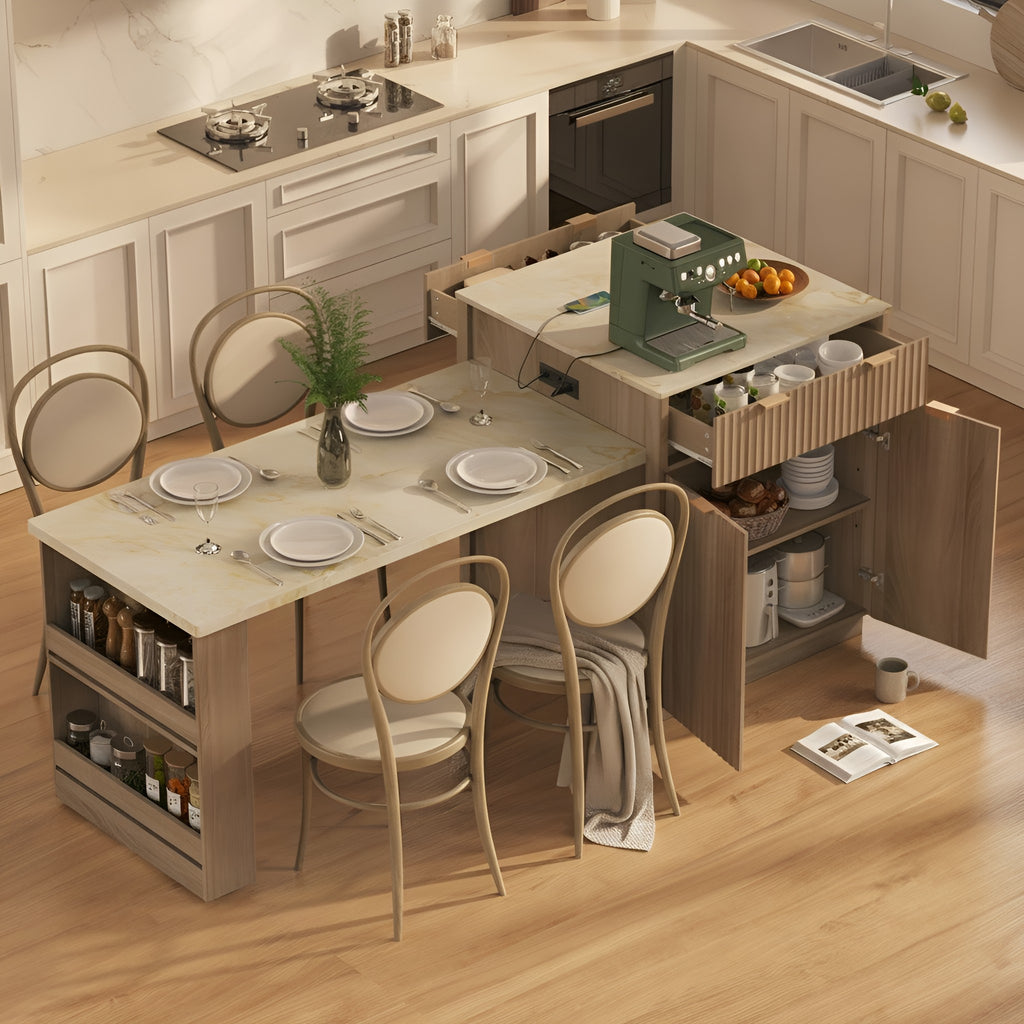 Otto Fluted Kitchen Island