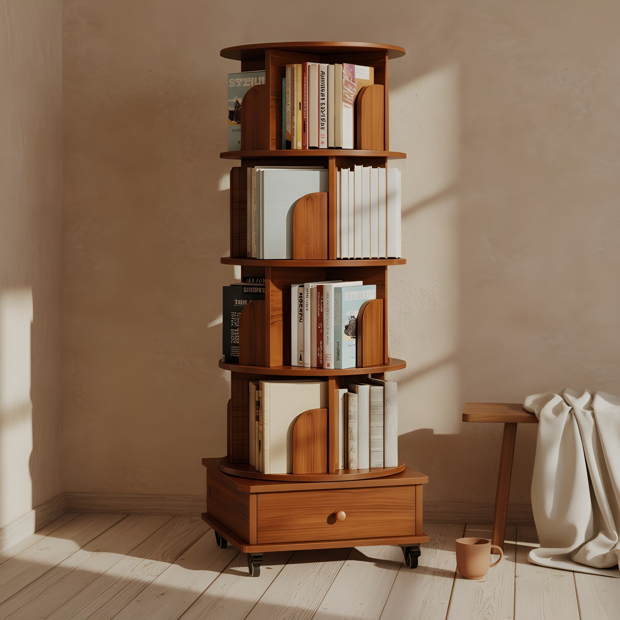 Polly Storage Walnut Bookshelf