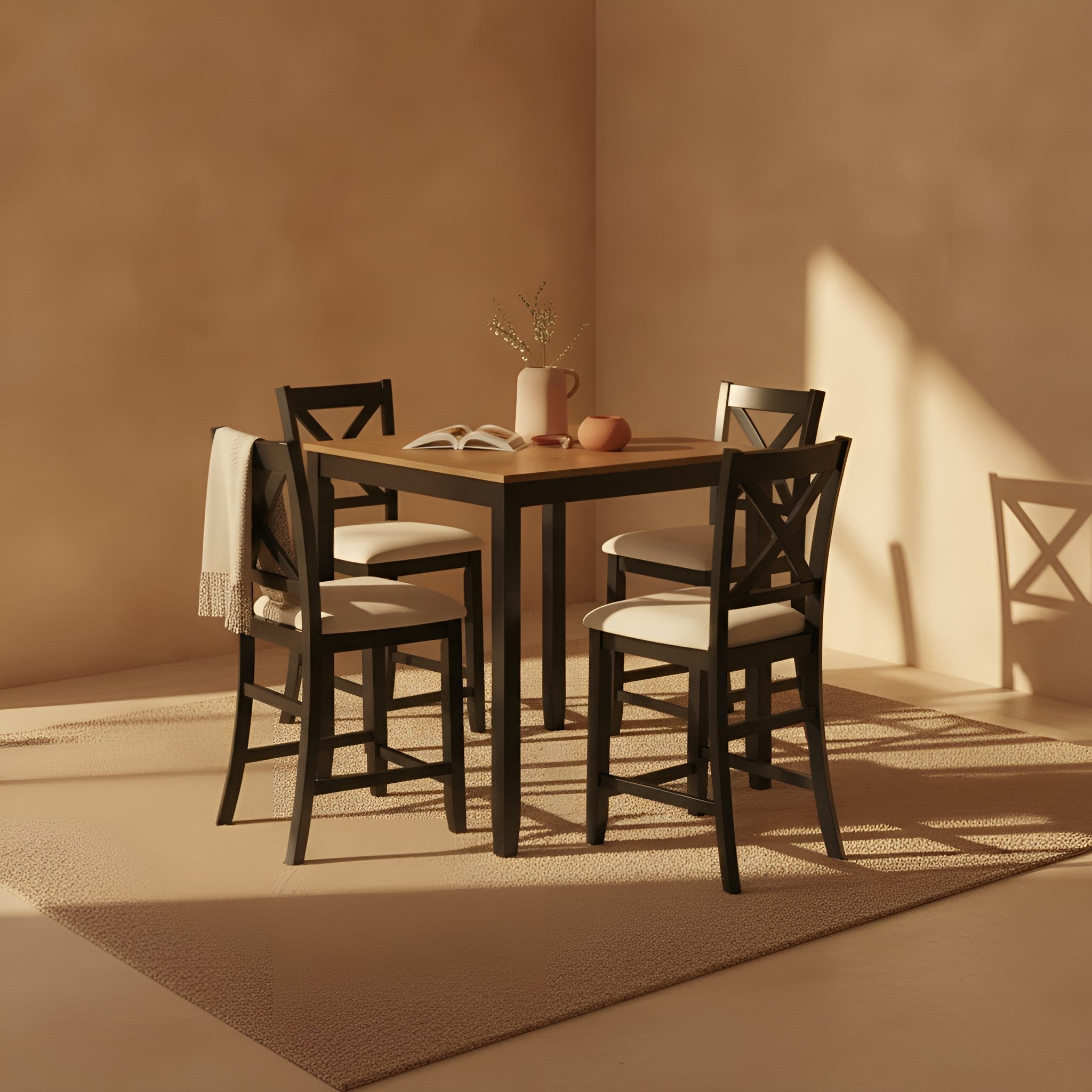 Baldur 5-Piece Oak Dining Set
