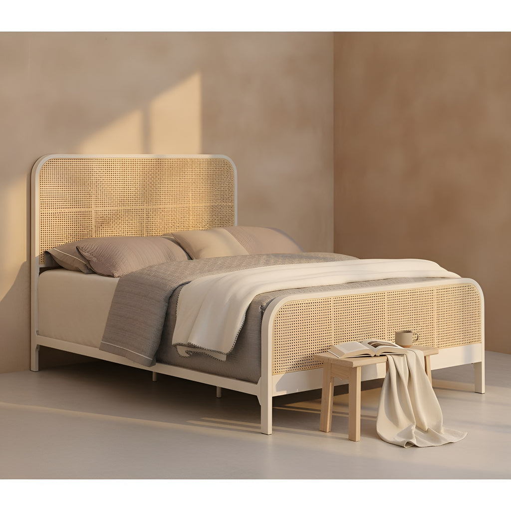 Halfdan Cane Queen Bed Frame
