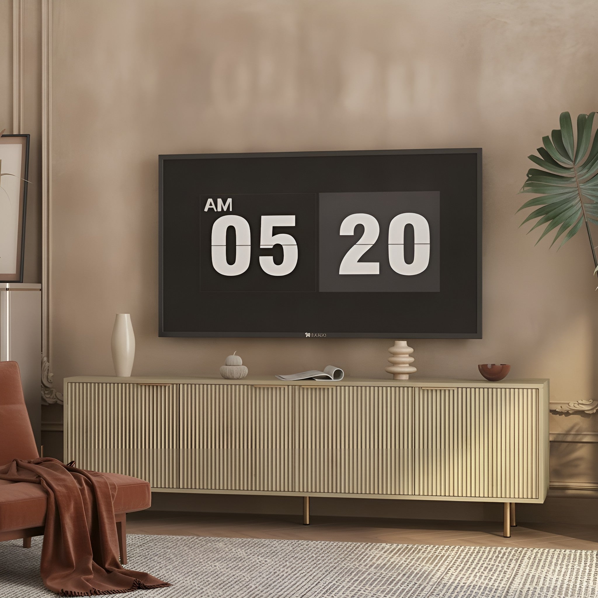Vegard Fluted TV Stand