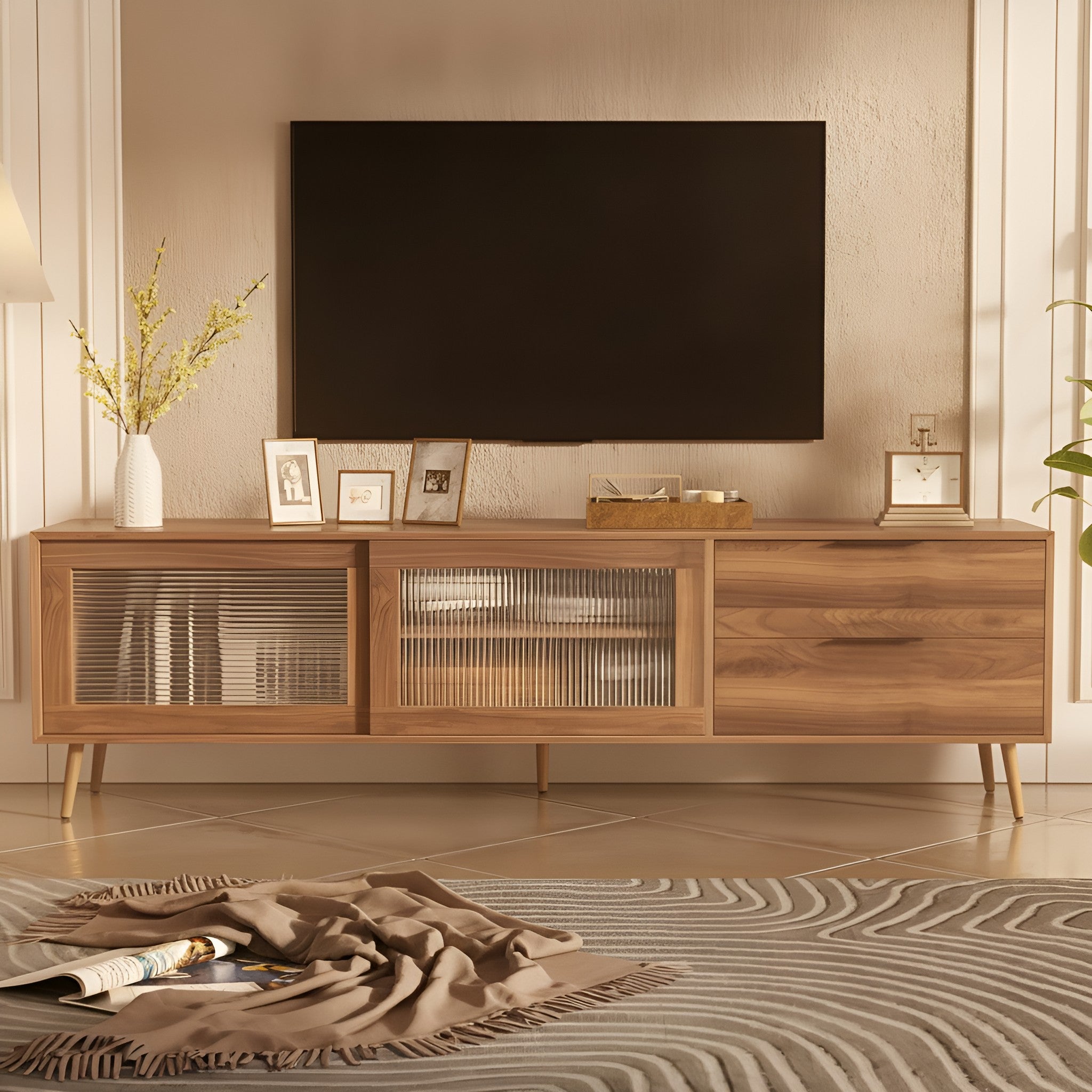 Ulla Storage Solid Wood TV Stand