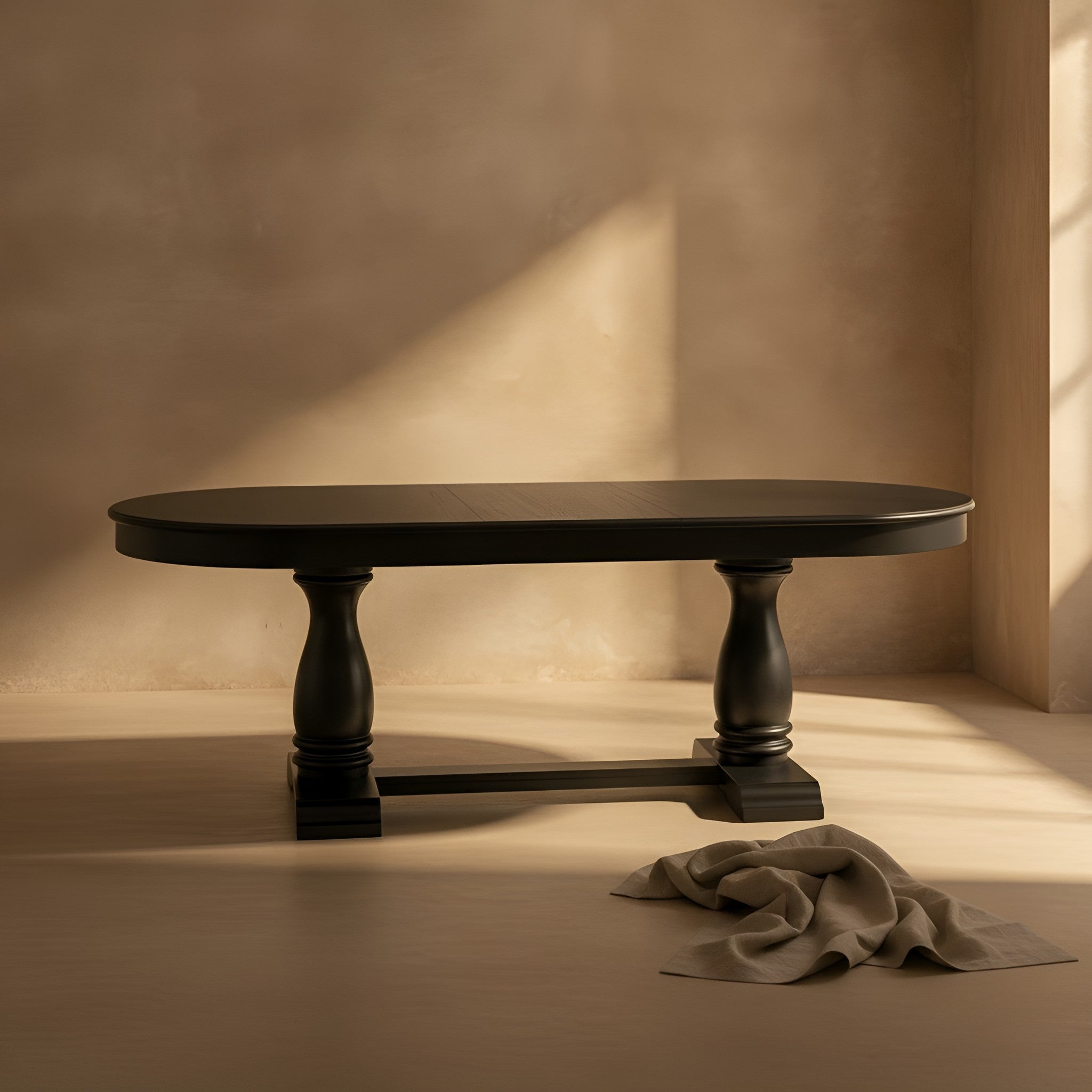 Palle Curved Solid Wood Dining Table
