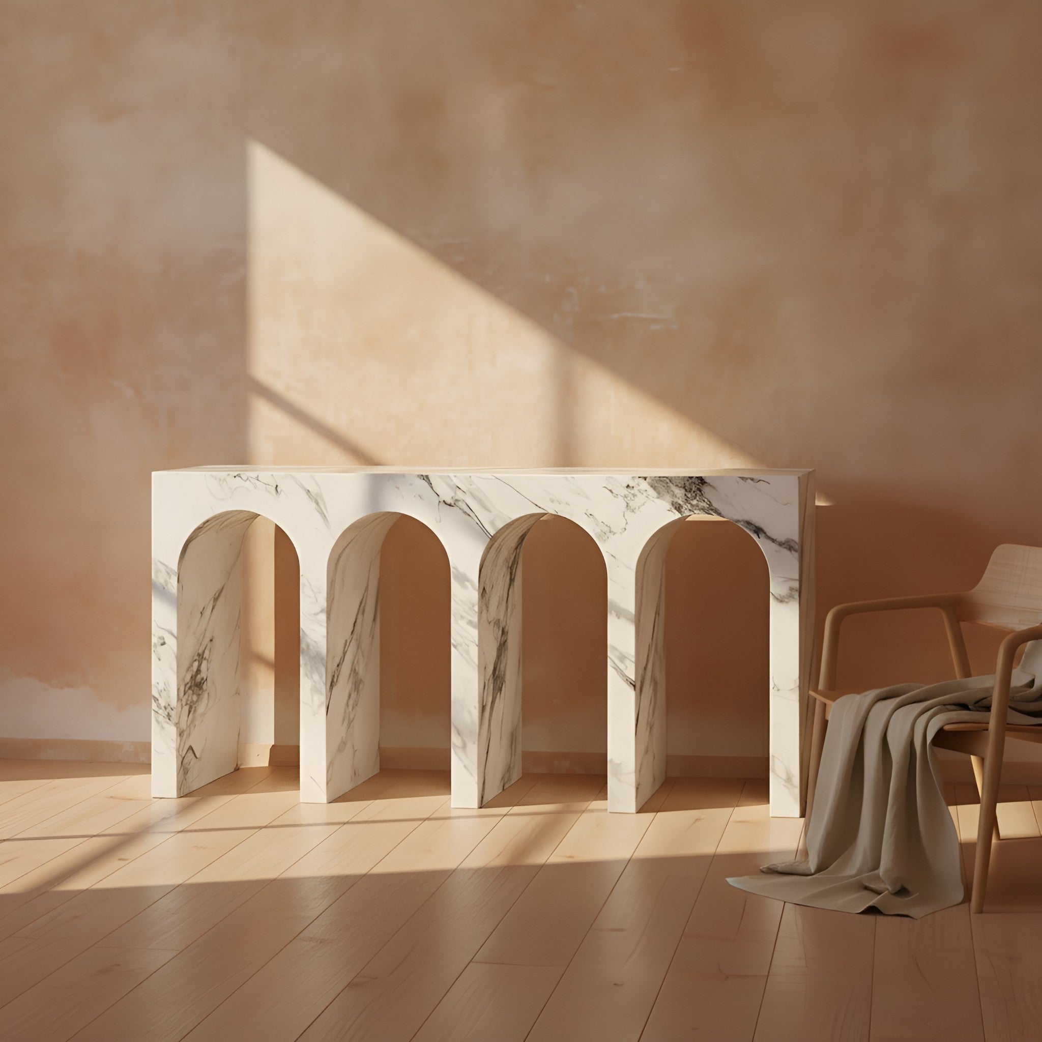 Alvar Stone Console Table