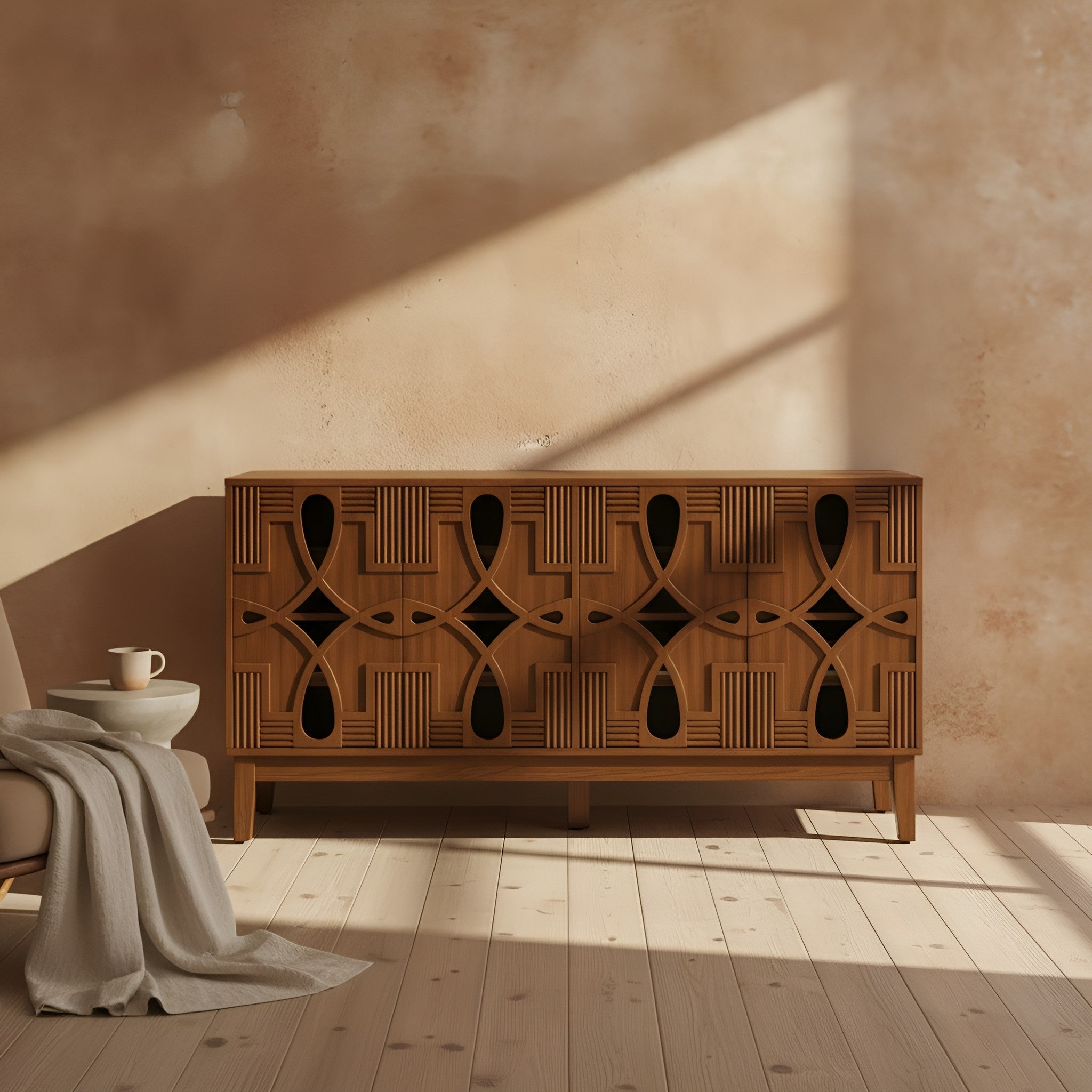 Berit Storage Walnut Cabinet
