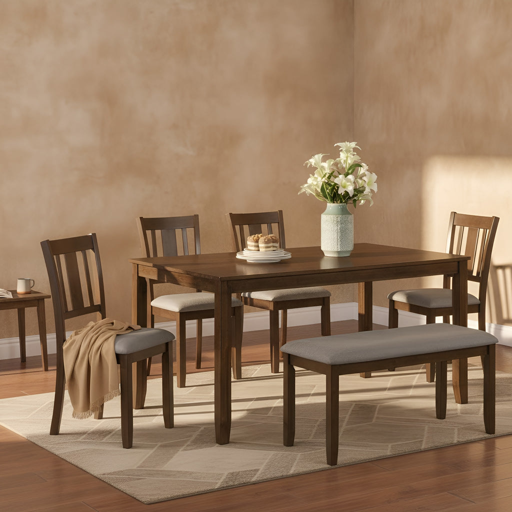 Brede 6-Piece Walnut Dining Set