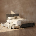 Ditte Velvet Queen Platform Bed Frame