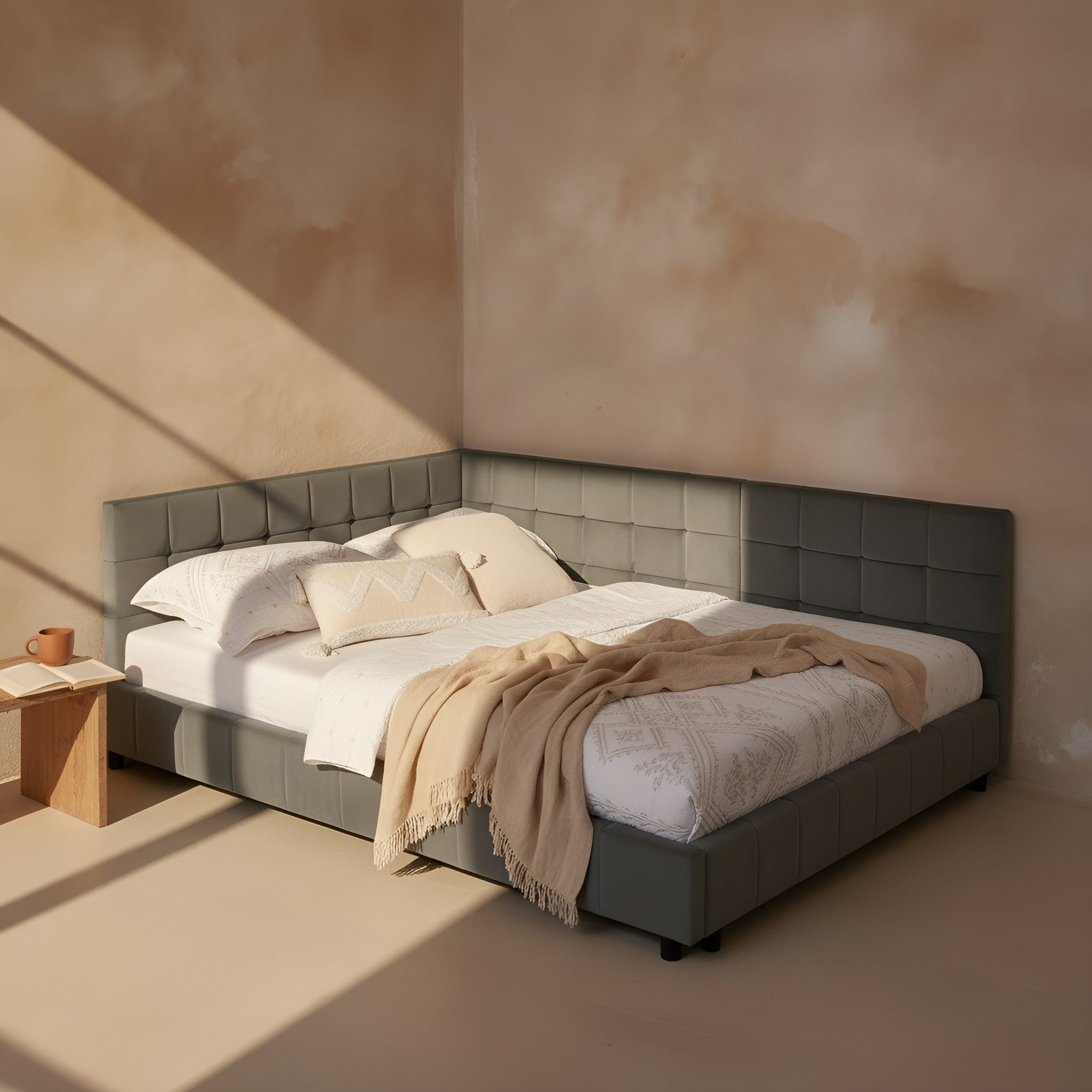 Gerd Velvet Full Bed Frame
