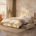 Lykke Velvet Queen Platform Bed Frame