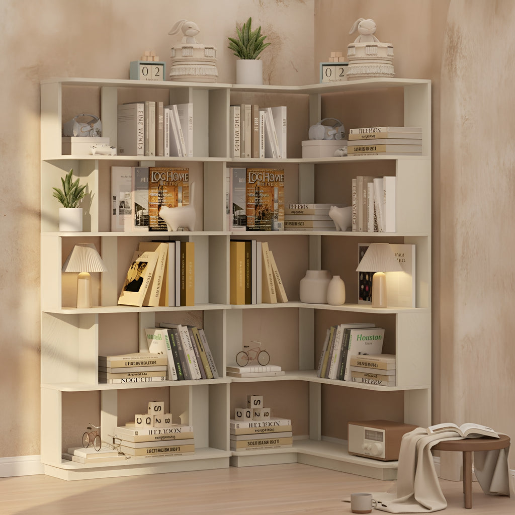 Gudmund Corner Oak Bookshelf