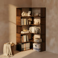 Maja Corner Walnut Bookshelf
