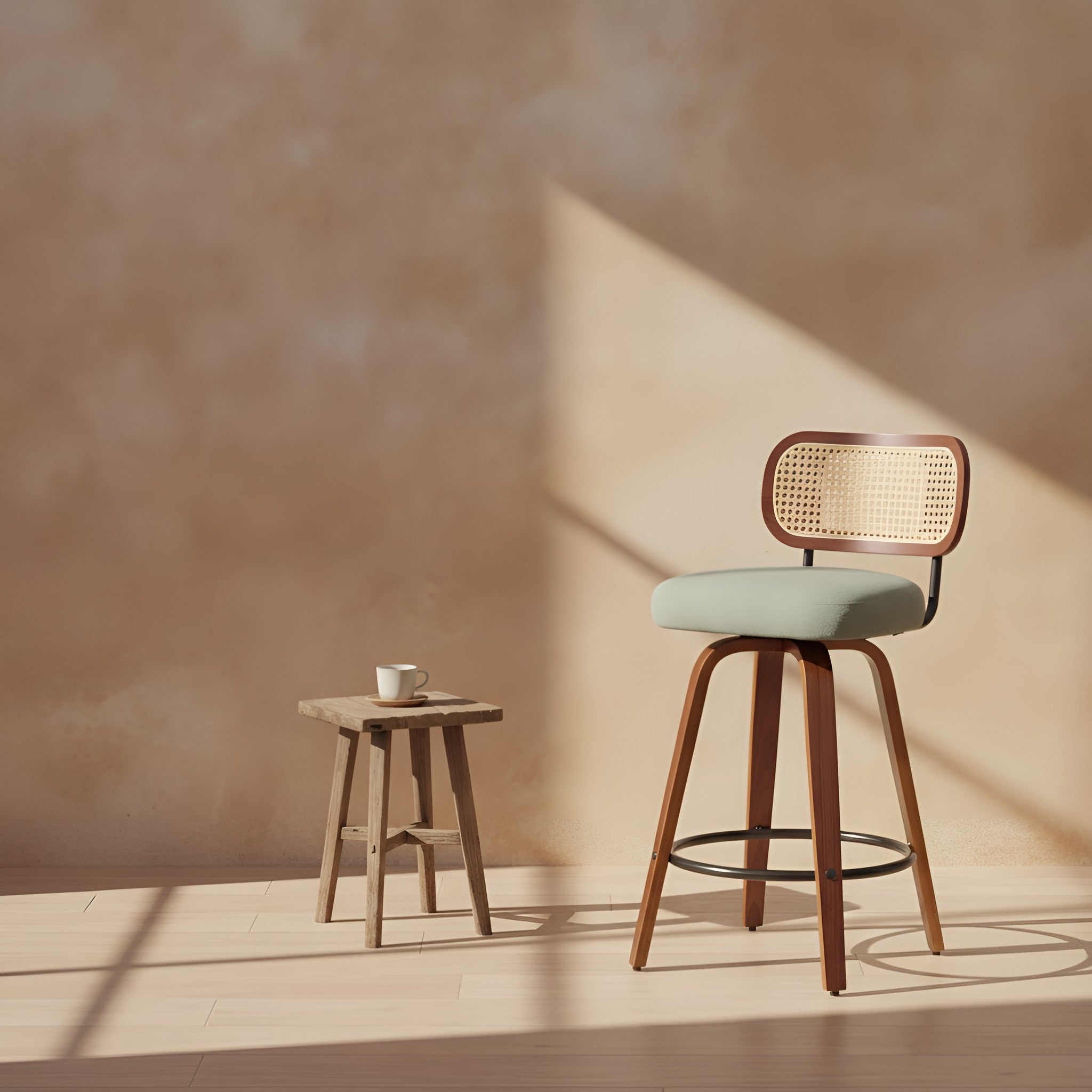 Paal Walnut Counter Stool (Set of 2)