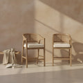 Freydis Rattan Counter Stool (Set of 2)