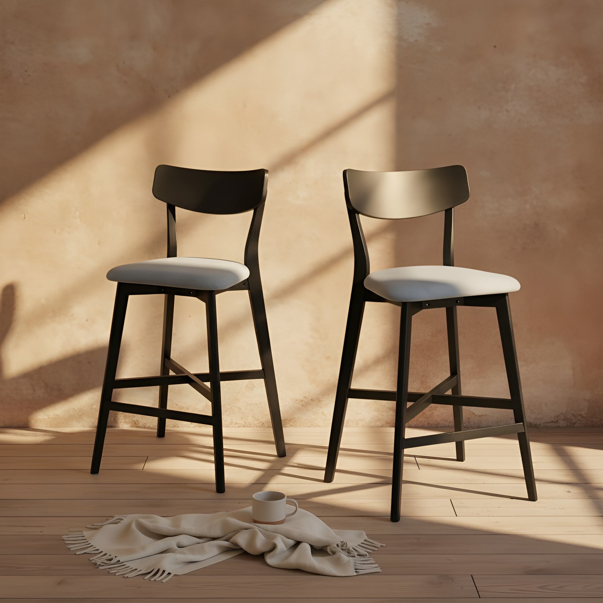 Gunnar Solid Wood Counter Stool (Set of 2)