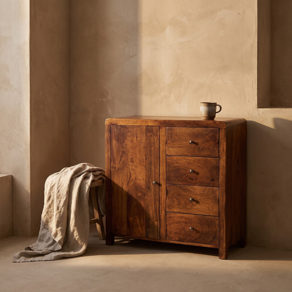 Eik Solid Wood Cabinet