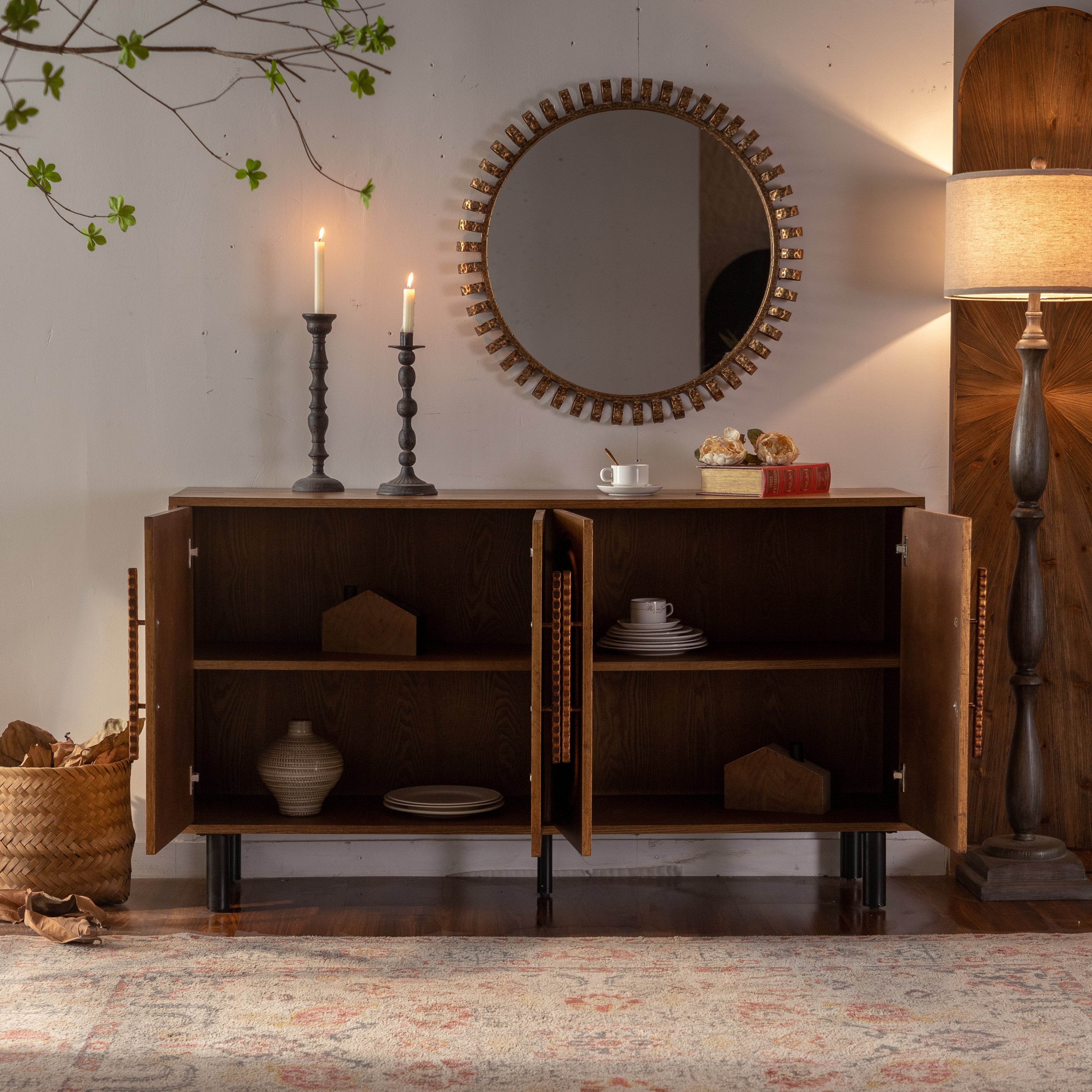 Odin Arched Solid Wood Sideboard