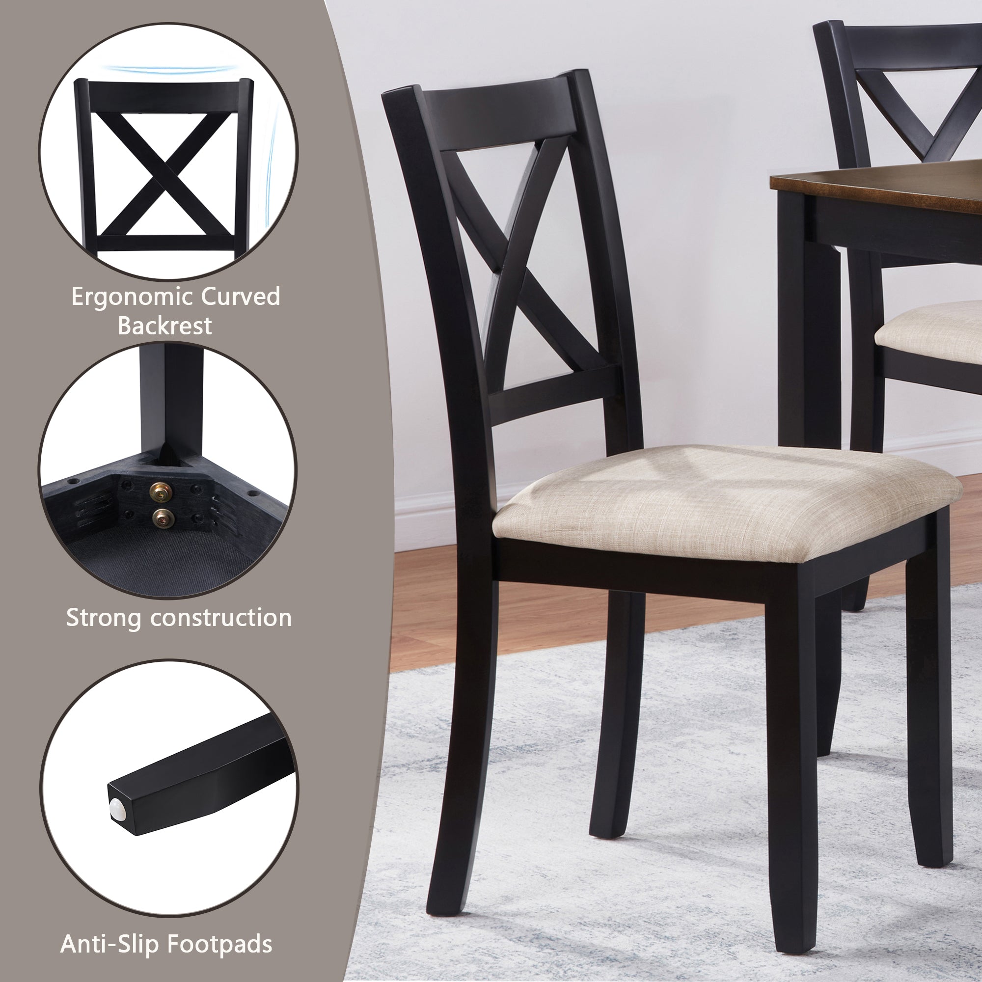 Cecilie 6-Piece Oak Dining Set