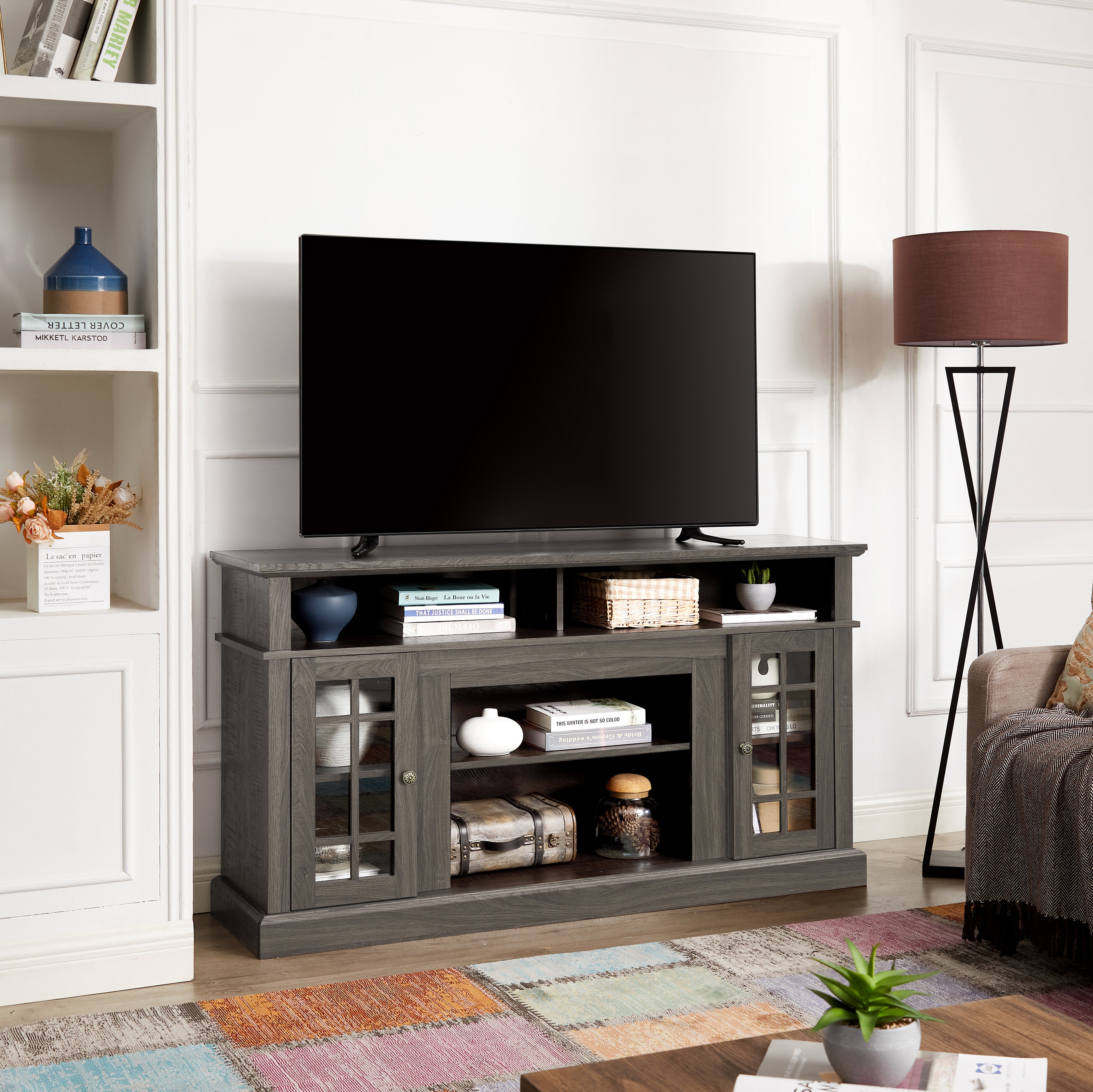 Hakon Storage Walnut TV Stand