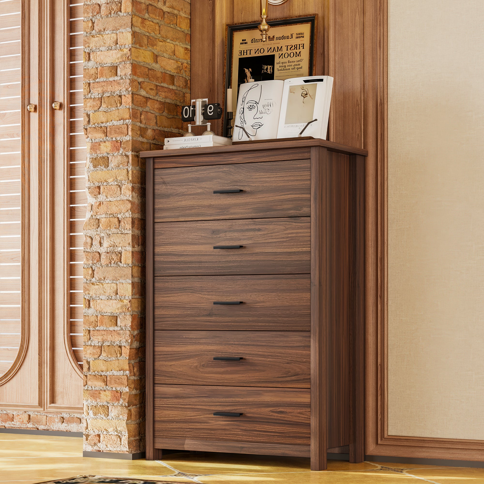 Soren Storage Walnut Bedroom Set