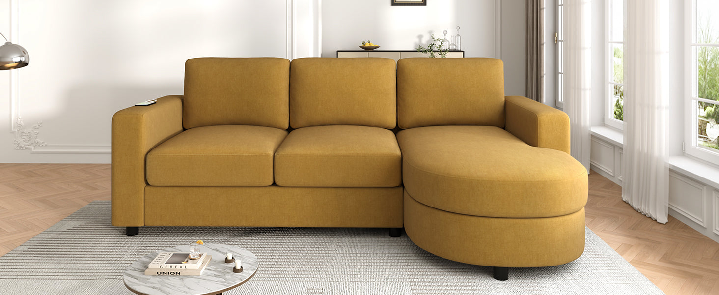 Une Curved Sectional Sofa